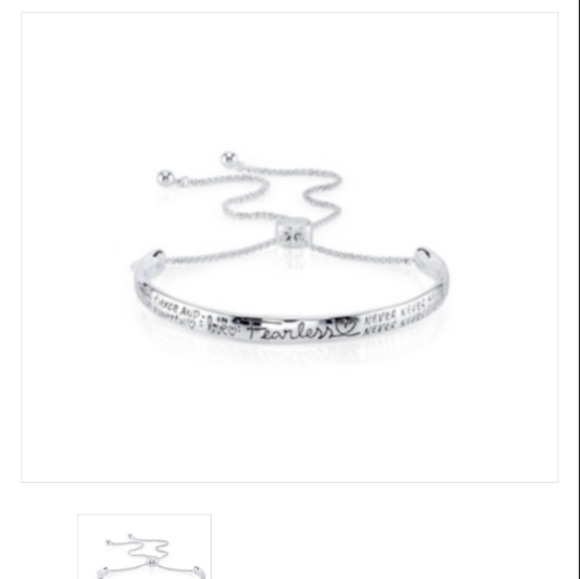 Unwritten Fearless Silver Plated Adjustable Bolo Bracelet - Picture 2 of 4